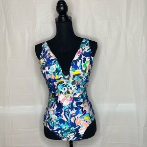 Milea Floral Print One-Piece Swimsuit Size 12